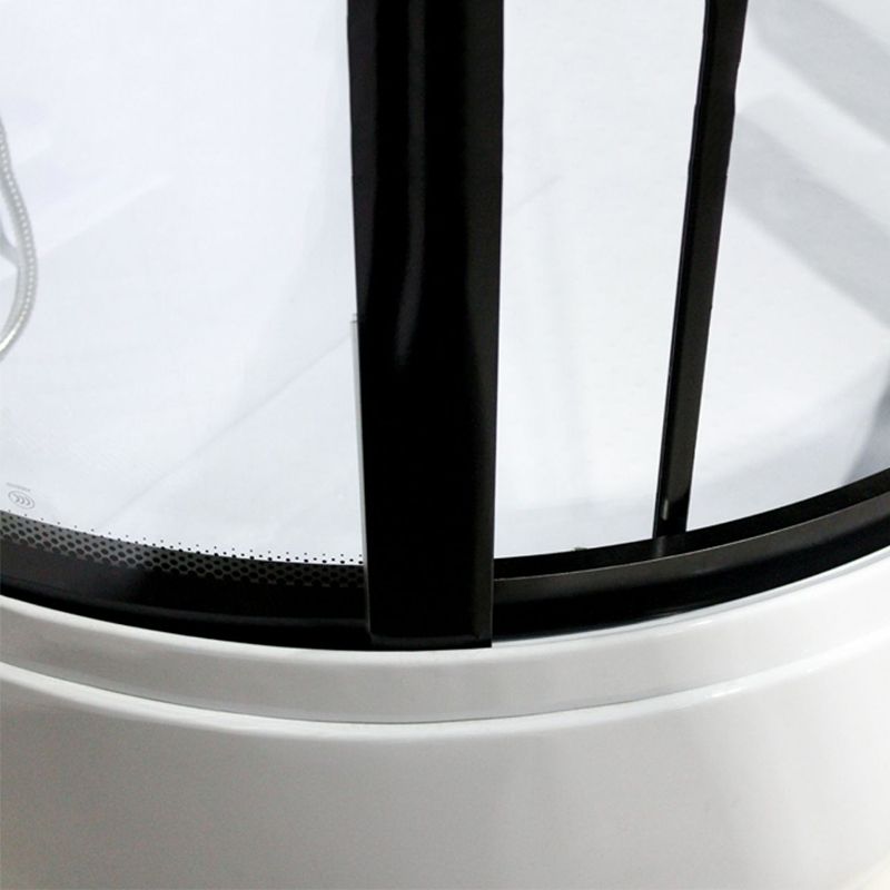 Round Tempered Glass Shower Enclosure with Base Kit Framed Tub & Shower Kit Clearhalo 'Bathroom Remodel & Bathroom Fixtures' 'Home Improvement' 'home_improvement' 'home_improvement_shower_stalls_enclosures' 'Shower Stalls & Enclosures' 'shower_stalls_enclosures' 'Showers & Bathtubs' 1200x1200_3e2b149e-07b3-41bd-8e54-c7f1d82786ee