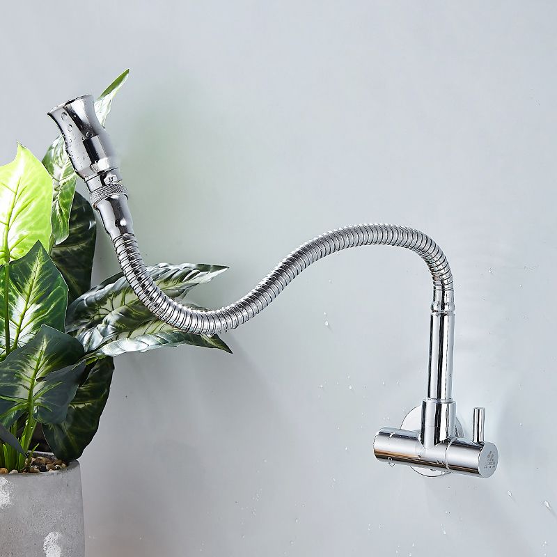 Modern Wall Mounted Bar Faucet Single Lever High Profile Kitchen Faucet Clearhalo 'Home Improvement' 'home_improvement' 'home_improvement_kitchen_faucets' 'Kitchen Faucets' 'Kitchen Remodel & Kitchen Fixtures' 'Kitchen Sinks & Faucet Components' 'kitchen_faucets' 1200x1200_3e2b3a10-7dc3-478d-8782-7cf8a558d675