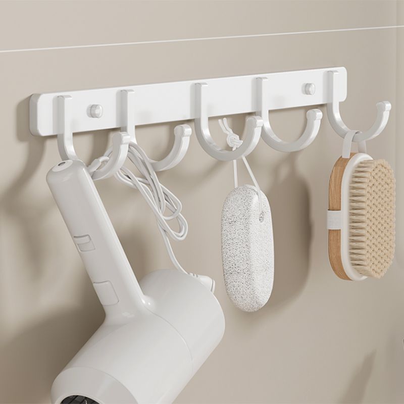 Contemporary Bathroom Hardware Set in White with Bath Shelf/Towel Bar/Paper Holder Clearhalo 'Bathroom Hardware Sets' 'Bathroom Hardware' 'Bathroom Remodel & Bathroom Fixtures' 'bathroom_hardware_sets' 'Home Improvement' 'home_improvement' 'home_improvement_bathroom_hardware_sets' 1200x1200_3e3e1a06-56b5-48c7-aa3e-92c31a4965b9