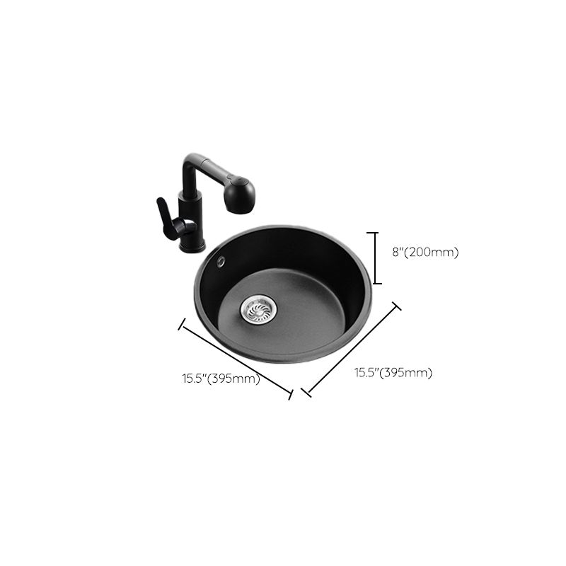 Round Single Bowl Kitchen Sink Granite Sink with Drain Strainer Kit Clearhalo 'Home Improvement' 'home_improvement' 'home_improvement_kitchen_sinks' 'Kitchen Remodel & Kitchen Fixtures' 'Kitchen Sinks & Faucet Components' 'Kitchen Sinks' 'kitchen_sinks' 1200x1200_3e93403f-84b5-468e-afd1-ce321a105ce1