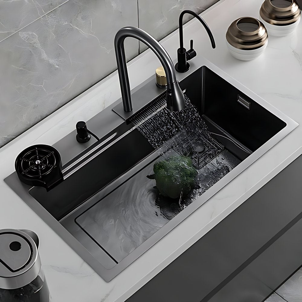 Modern Workstation Sink Stainless Steel with Drain Strainer Kit ...