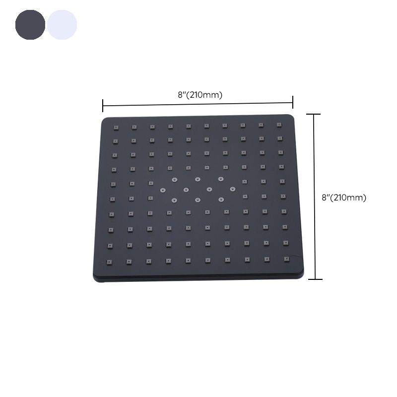 Contemporary Style Shower Head Plastic Fixed Shower Head with Shape of Round and Square Clearhalo 'Bathroom Remodel & Bathroom Fixtures' 'Home Improvement' 'home_improvement' 'home_improvement_shower_heads' 'Shower Heads' 'shower_heads' 'Showers & Bathtubs Plumbing' 'Showers & Bathtubs' 1200x1200_3ea5bebd-2ee8-4c95-9598-f0f51972f803