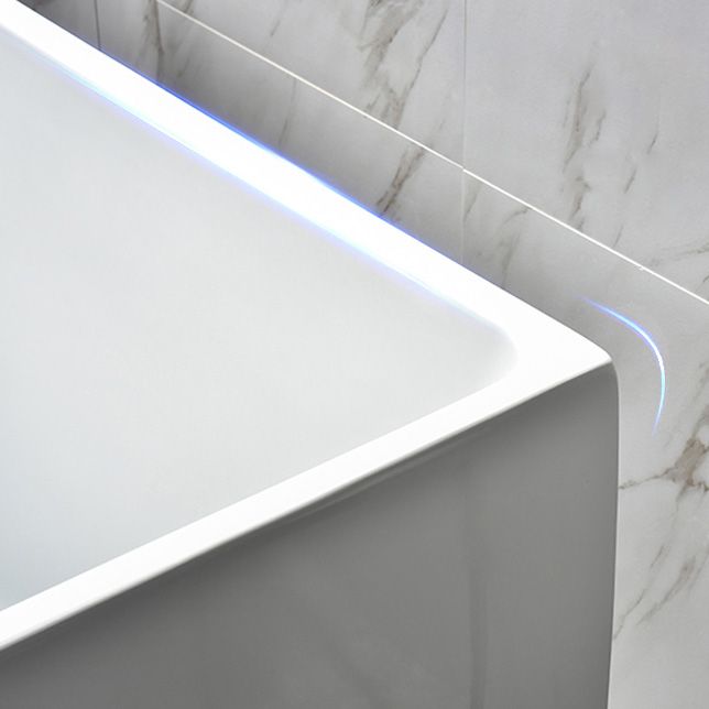 Modern Rectangular Acrylic Bathtub Freestanding Soaking White Bath Clearhalo 'Bathroom Remodel & Bathroom Fixtures' 'Bathtubs' 'Home Improvement' 'home_improvement' 'home_improvement_bathtubs' 'Showers & Bathtubs' 1200x1200_3ec94bb4-b644-4224-a0a3-a0e5b2fc75c0