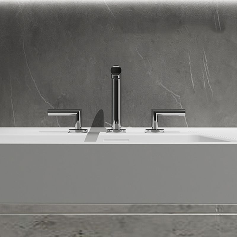 Glam 2-Handle Bathroom Sink Faucet with Low Arc Widespread Bathroom Sink Faucet Clearhalo 'Bathroom Remodel & Bathroom Fixtures' 'Bathroom Sink Faucets' 'Bathroom Sinks & Faucet Components' 'bathroom_sink_faucets' 'Home Improvement' 'home_improvement' 'home_improvement_bathroom_sink_faucets' 1200x1200_3ed71af5-dbb2-420e-a601-9917193dc1e3