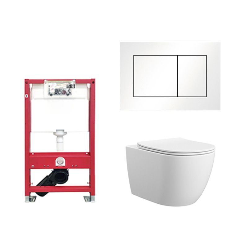Contemporary Wall Hung Toilet Bowl Polished Finish Toilet with Glazed Surface Clearhalo 'Bathroom Remodel & Bathroom Fixtures' 'Home Improvement' 'home_improvement' 'home_improvement_toilets' 'Toilets & Bidets' 'Toilets' 1200x1200_3ee45eb5-1c72-4cbf-87bb-f9df2716ba06