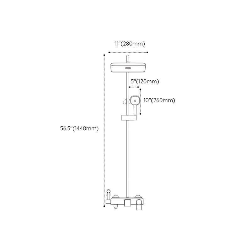 Modern Shower Trim Push Button Dual Shower Head Wall Mounted Shower Combo Clearhalo 'Bathroom Remodel & Bathroom Fixtures' 'Home Improvement' 'home_improvement' 'home_improvement_shower_faucets' 'Shower Faucets & Systems' 'shower_faucets' 'Showers & Bathtubs Plumbing' 'Showers & Bathtubs' 1200x1200_3eea620d-6956-450b-b17d-ccaaf1cc396e