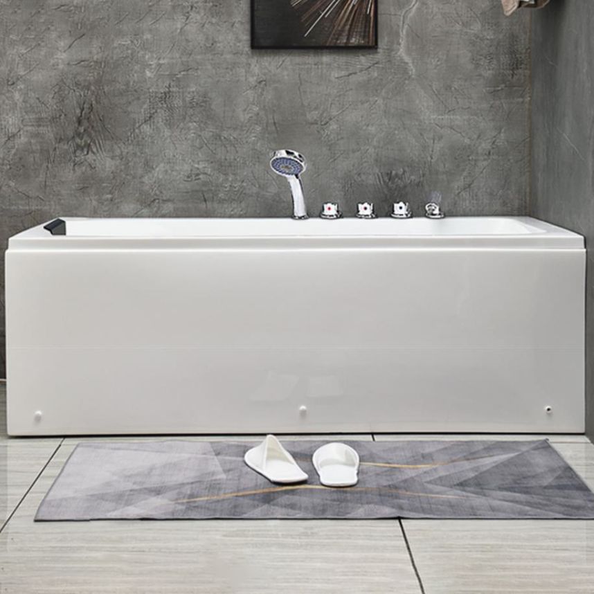 Modern Stand Alone Bathtub Acrylic Soaking White Rectangular Bath Clearhalo 'Bathroom Remodel & Bathroom Fixtures' 'Bathtubs' 'Home Improvement' 'home_improvement' 'home_improvement_bathtubs' 'Showers & Bathtubs' 1200x1200_3f037605-3f63-4f98-b0fa-4b10f20e0eb6