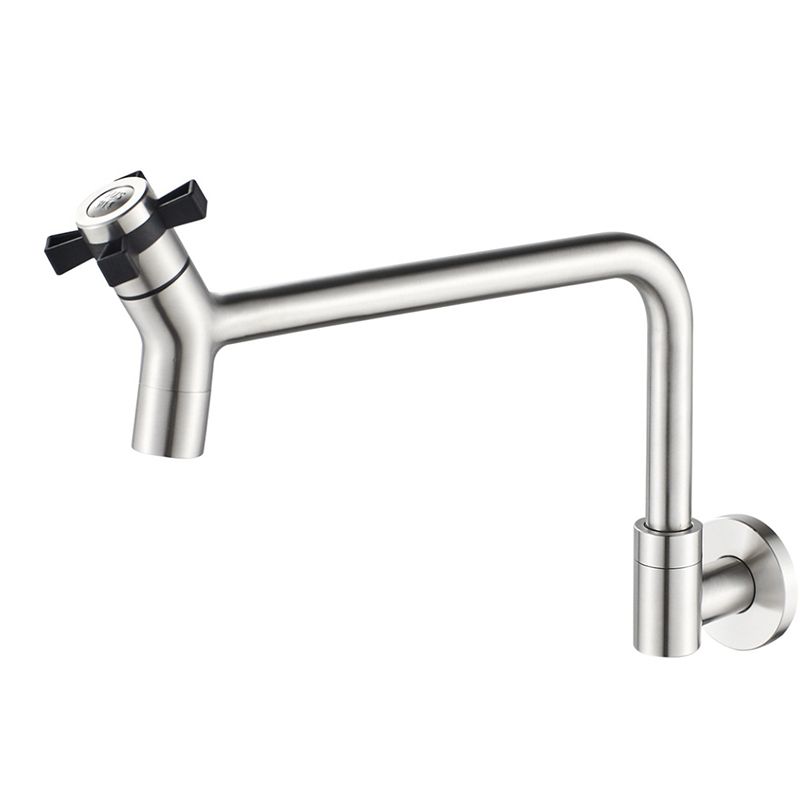 Black and Silver Faucets 1-Handle and 1-Hole Single Level Stainless Steel Bar Faucet Clearhalo 'Home Improvement' 'home_improvement' 'home_improvement_kitchen_faucets' 'Kitchen Faucets' 'Kitchen Remodel & Kitchen Fixtures' 'Kitchen Sinks & Faucet Components' 'kitchen_faucets' 1200x1200_3f04e470-1cc1-4e19-afca-e294d42f022b