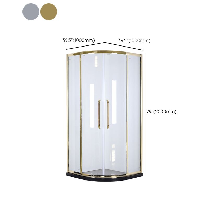 Round Shower Enclosure Clear Tempered Shower Enclosure on Corner Clearhalo 'Bathroom Remodel & Bathroom Fixtures' 'Home Improvement' 'home_improvement' 'home_improvement_shower_stalls_enclosures' 'Shower Stalls & Enclosures' 'shower_stalls_enclosures' 'Showers & Bathtubs' 1200x1200_3f050bee-b987-4693-a87f-0563571abf3e