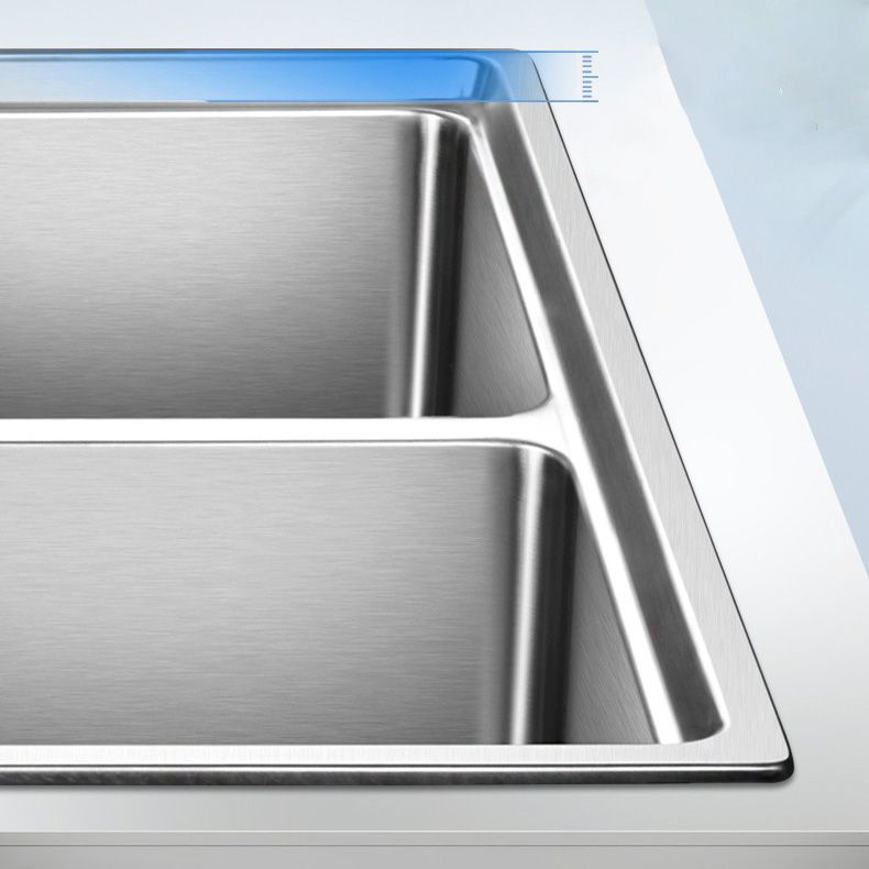 Stainless Steel Kitchen Sink Overflow Hole Design Kitchen Double Sink Clearhalo 'Home Improvement' 'home_improvement' 'home_improvement_kitchen_sinks' 'Kitchen Remodel & Kitchen Fixtures' 'Kitchen Sinks & Faucet Components' 'Kitchen Sinks' 'kitchen_sinks' 1200x1200_3f077418-a7b0-45ba-823c-f02a85b1fd56