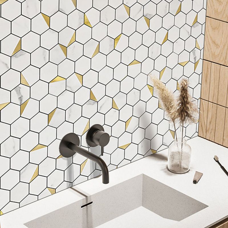 Hexagonal Modern Peel and Stick Tiles Mosaic Tile Peel and Stick Backsplash Clearhalo 'Flooring 'Home Improvement' 'home_improvement' 'home_improvement_peel_stick_blacksplash' 'Peel & Stick Backsplash Tile' 'peel_stick_blacksplash' 'Walls & Ceilings' Walls and Ceiling' 1200x1200_3f09870f-9007-4782-b087-07657927ad87