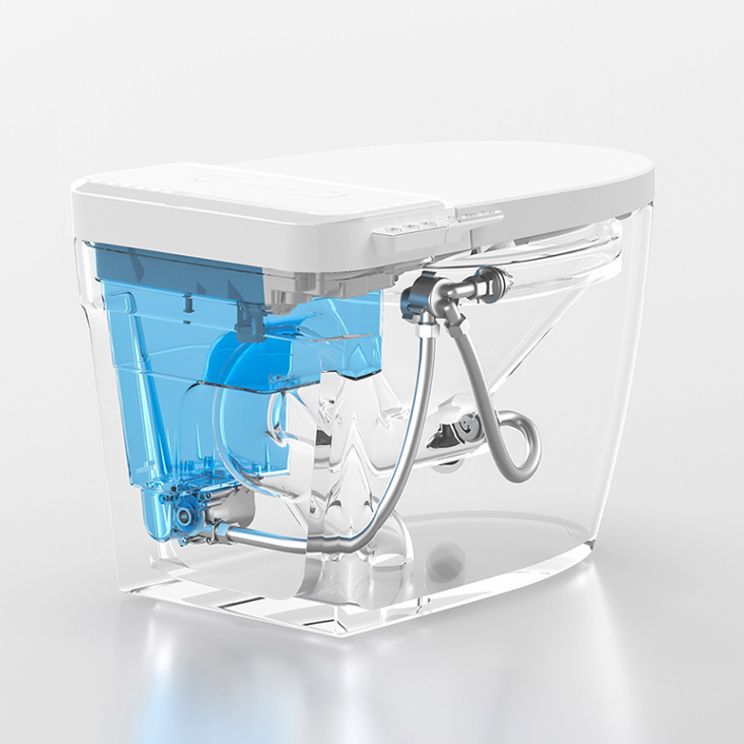 Elongated Contemporary Smart Toilet White Ceramic Foot Sensor Clearhalo 'Bathroom Remodel & Bathroom Fixtures' 'Bidets' 'Home Improvement' 'home_improvement' 'home_improvement_bidets' 'Toilets & Bidets' 1200x1200_3f0ecbdc-e4be-4467-a3a9-3894ea43ef7a