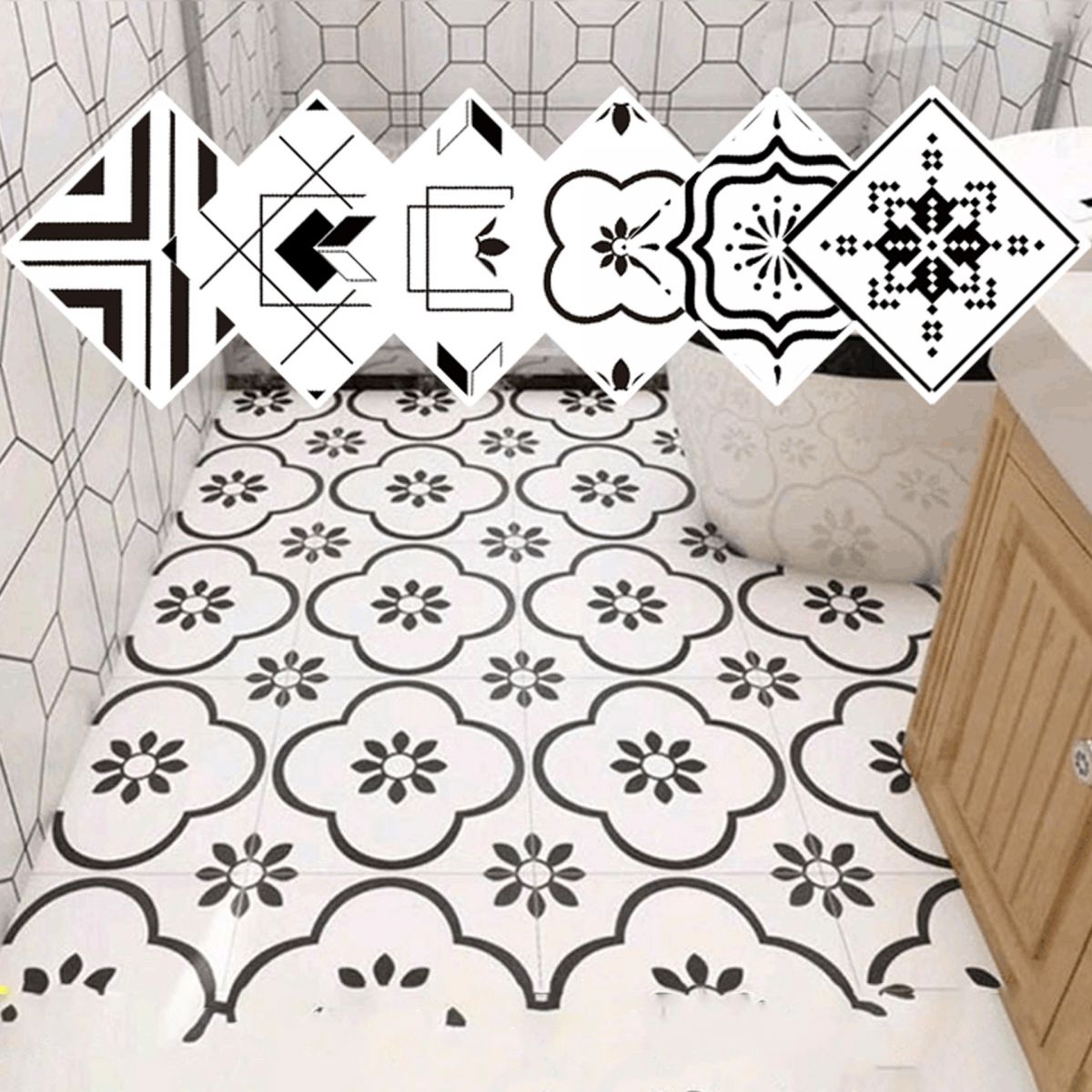 Mosaic Tile Peel and Stick Wall Tile Modern PVC Wallpaper with Waterproof Clearhalo 'Flooring 'Home Improvement' 'home_improvement' 'home_improvement_peel_stick_blacksplash' 'Peel & Stick Backsplash Tile' 'peel_stick_blacksplash' 'Walls & Ceilings' Walls and Ceiling' 1200x1200_3f186b0e-df4a-419c-a683-0933e0903933