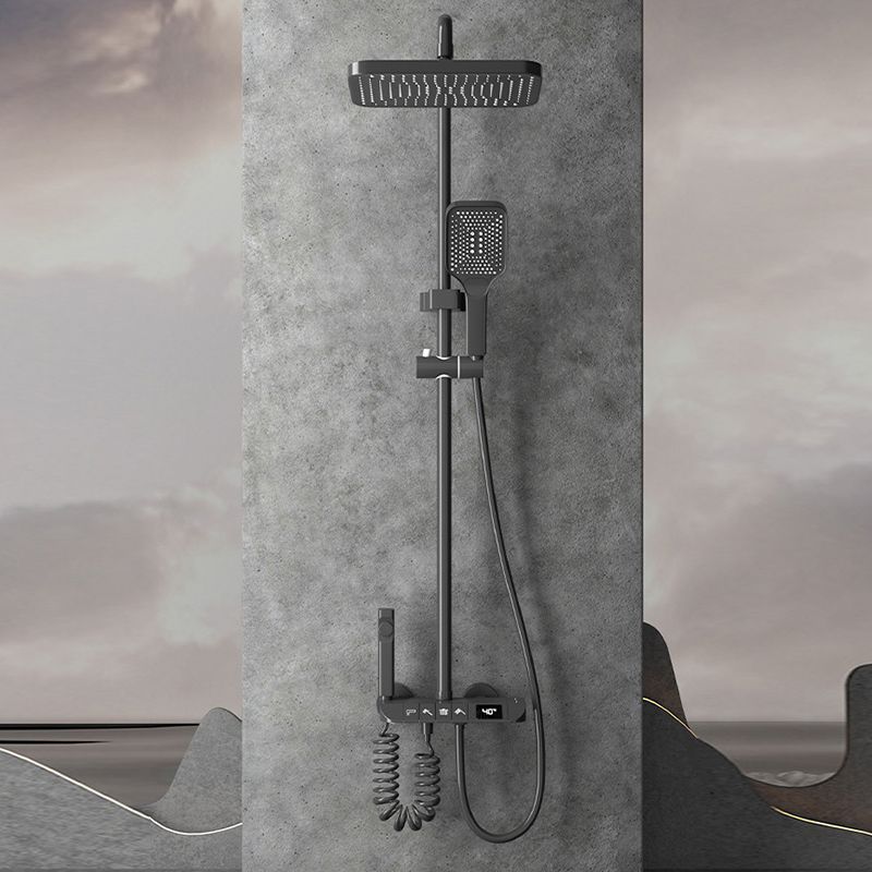 Modern Shower Trim Brass Handheld Shower Head Thermostatic Shower Head Combo Clearhalo 'Bathroom Remodel & Bathroom Fixtures' 'Home Improvement' 'home_improvement' 'home_improvement_shower_faucets' 'Shower Faucets & Systems' 'shower_faucets' 'Showers & Bathtubs Plumbing' 'Showers & Bathtubs' 1200x1200_3f18fe18-5e92-48e5-b1dd-20d0f24c8486