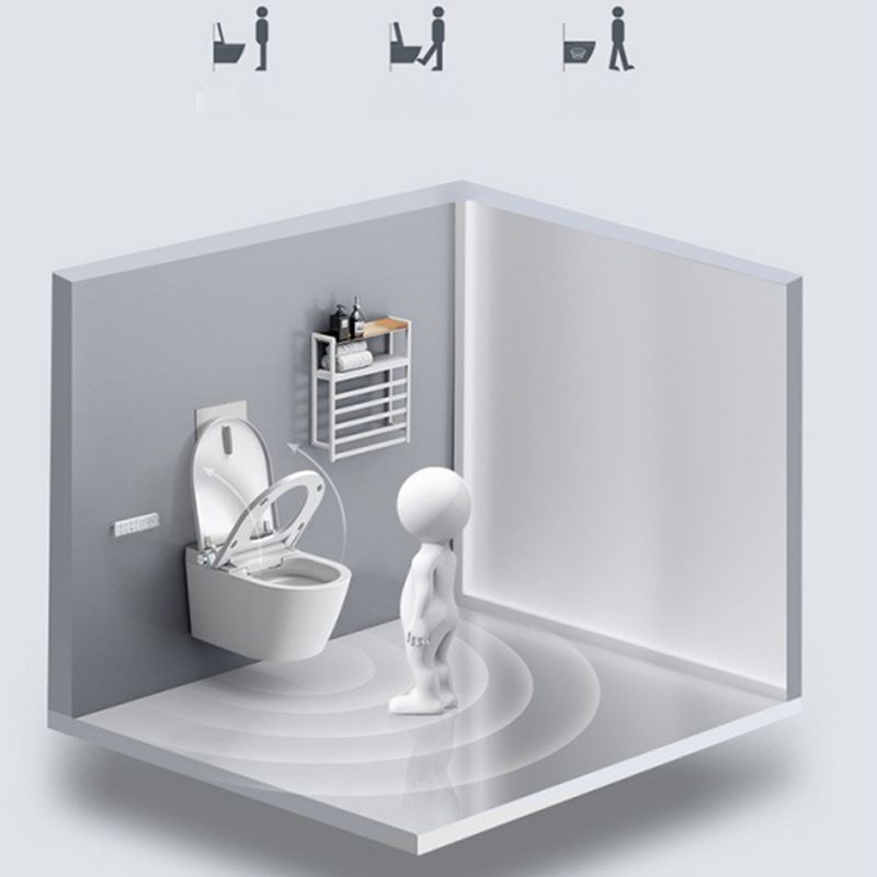 White Antimicrobial Bidet Elongated Smart Toilet with Unlimited Warm Water Clearhalo 'Bathroom Remodel & Bathroom Fixtures' 'Bidets' 'Home Improvement' 'home_improvement' 'home_improvement_bidets' 'Toilets & Bidets' 1200x1200_3f1bab2b-499a-4d61-a510-2b9cfe98c632