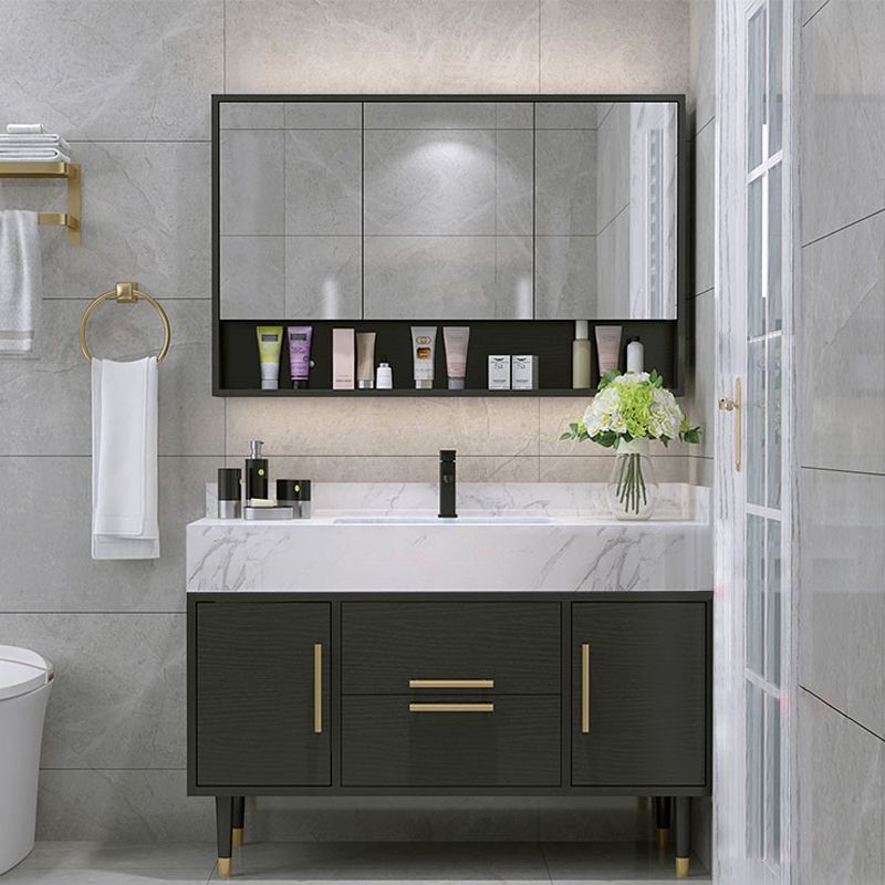 Metal Frame Vanity Set Plain Rectangle Drawers Freestanding Bath Vanity with Drawers Clearhalo 'Bathroom Remodel & Bathroom Fixtures' 'Bathroom Vanities' 'bathroom_vanities' 'Home Improvement' 'home_improvement' 'home_improvement_bathroom_vanities' 1200x1200_3f1c861a-847f-47fc-a939-97556be7702a