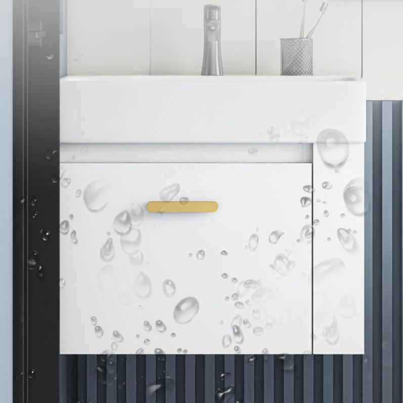 Wall Mount Rectangular Bathroom Vanity Glam White Ceramic Single Vanity Set Clearhalo 'Bathroom Remodel & Bathroom Fixtures' 'Bathroom Vanities' 'bathroom_vanities' 'Home Improvement' 'home_improvement' 'home_improvement_bathroom_vanities' 1200x1200_3f5e32bc-8ac4-4b13-bf63-60d7e4591e67