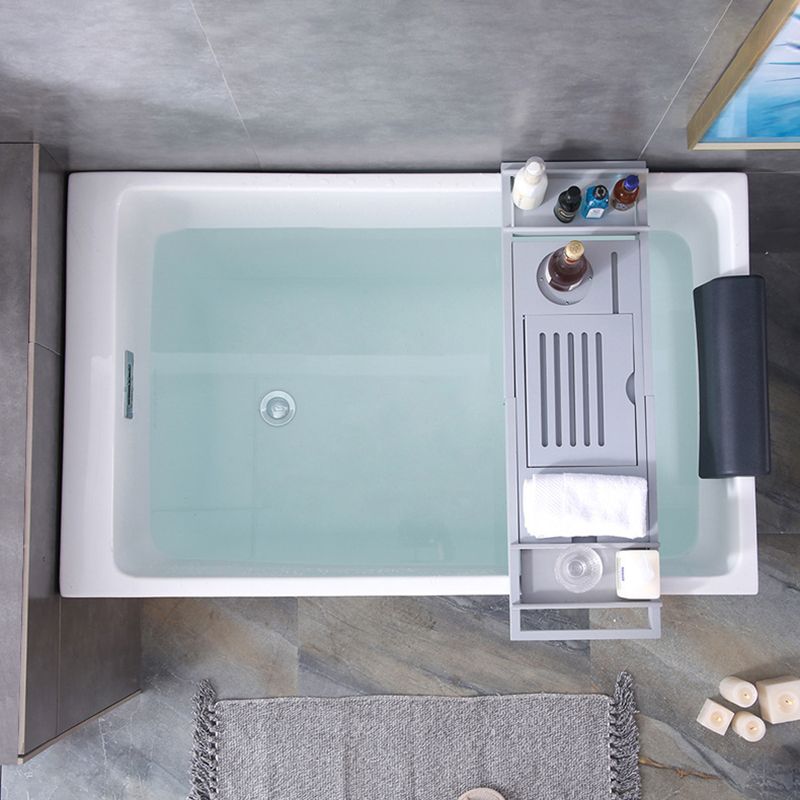 Modern Rectangular Bathtub Freestanding Acrylic Soaking White Bathtub (Board not Included) Clearhalo 'Bathroom Remodel & Bathroom Fixtures' 'Bathtubs' 'Home Improvement' 'home_improvement' 'home_improvement_bathtubs' 'Showers & Bathtubs' 1200x1200_3f7cbcc8-3e1c-4d05-a882-389352998b0d