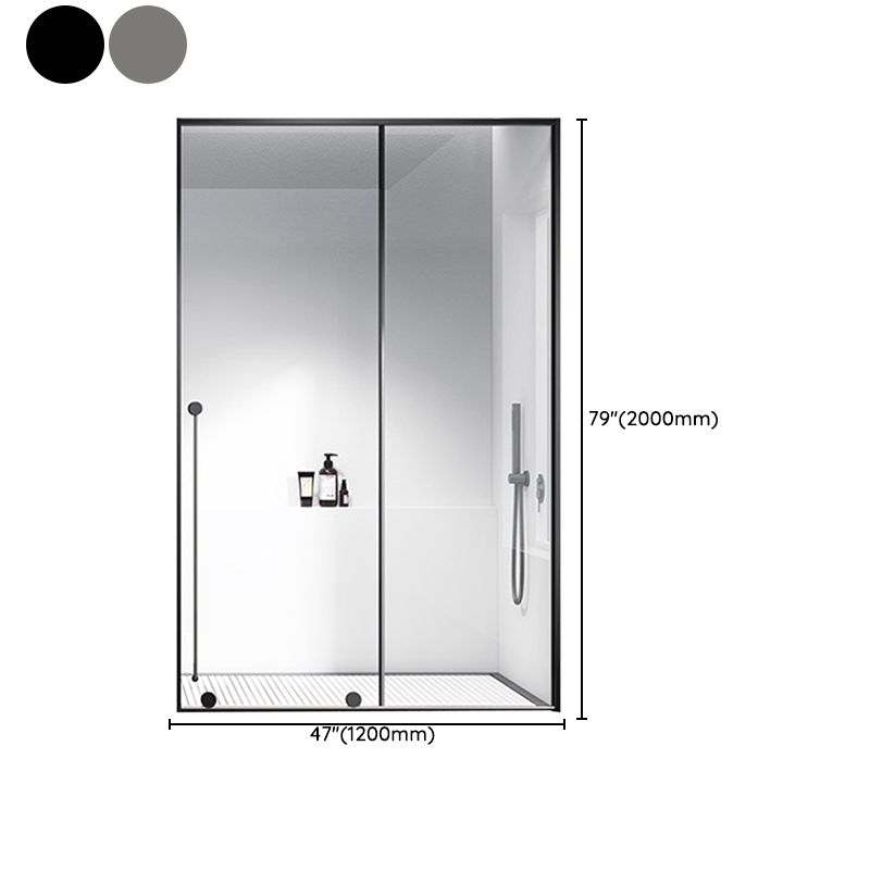 Stainless Steel Shower Doors Clear Metal Single Sliding Shower Bath Door Clearhalo 'Bathroom Remodel & Bathroom Fixtures' 'Home Improvement' 'home_improvement' 'home_improvement_shower_tub_doors' 'Shower and Tub Doors' 'shower_tub_doors' 'Showers & Bathtubs' 1200x1200_3f9df9a8-ff25-471b-ab65-8ccb89108481
