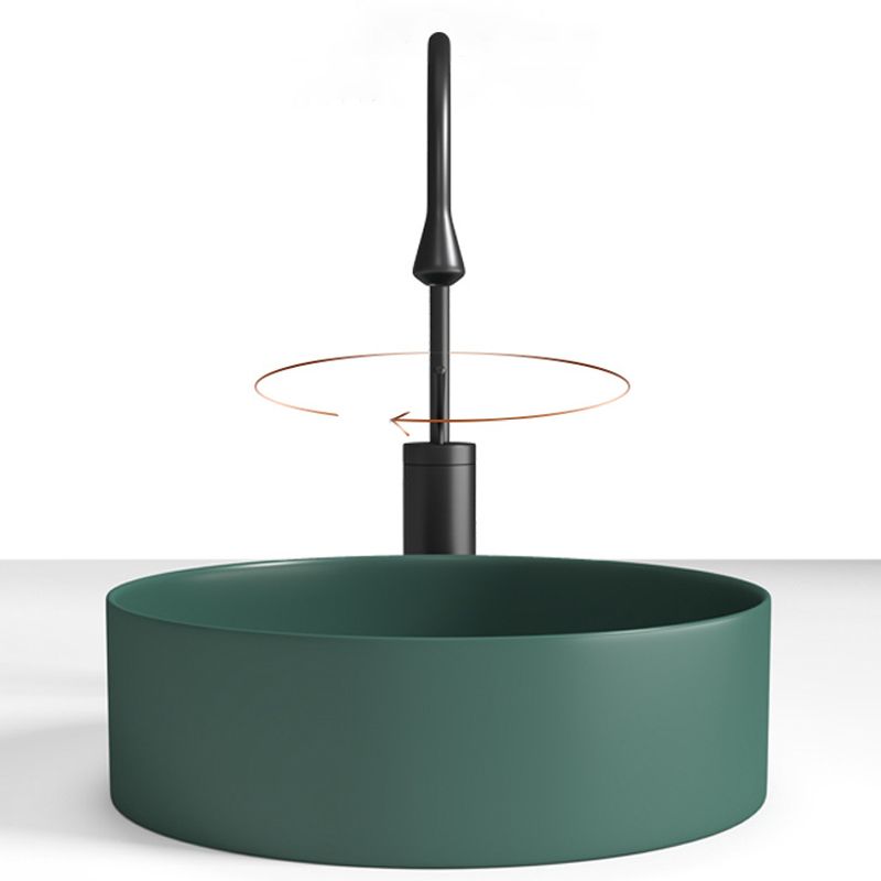 Modern Vessel Sink Round Porcelain with Faucet Vessel Lavatory Sink Clearhalo 'Bathroom Remodel & Bathroom Fixtures' 'Bathroom Sinks & Faucet Components' 'Bathroom Sinks' 'bathroom_sink' 'Home Improvement' 'home_improvement' 'home_improvement_bathroom_sink' 1200x1200_3fa3eeee-ff37-4c01-90f3-da4fb4e5d469