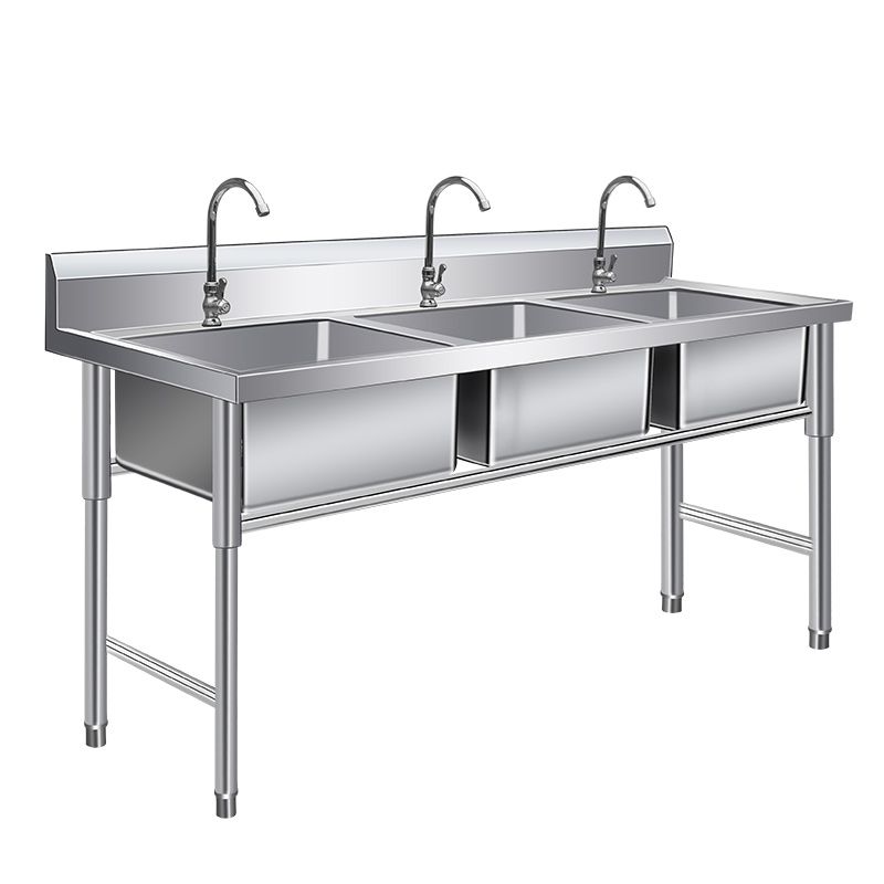 Basic Kitchen Sink Rectangular Workstation Sink with Faucets Clearhalo 'Home Improvement' 'home_improvement' 'home_improvement_kitchen_sinks' 'Kitchen Remodel & Kitchen Fixtures' 'Kitchen Sinks & Faucet Components' 'Kitchen Sinks' 'kitchen_sinks' 1200x1200_3faea240-995e-4547-affc-b760f756a6f1