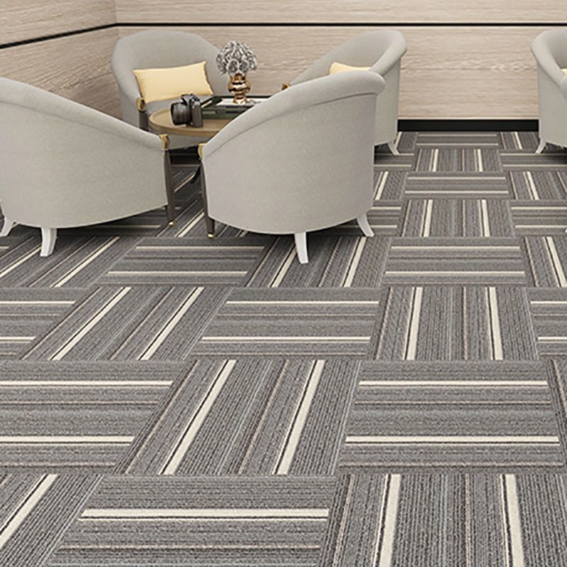 Modern Carpet Floor Tile Glue Down Level Loop Fire Resistant Carpet Tile Clearhalo 'Carpet Tiles & Carpet Squares' 'carpet_tiles_carpet_squares' 'Flooring 'Home Improvement' 'home_improvement' 'home_improvement_carpet_tiles_carpet_squares' Walls and Ceiling' 1200x1200_3fb0e485-865c-4799-88df-0122febffd34