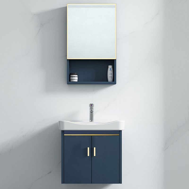 Modern Wall-mounted Bathroom Vanity Cabinet with Soft Close Door Clearhalo 'Bathroom Remodel & Bathroom Fixtures' 'Bathroom Vanities' 'bathroom_vanities' 'Home Improvement' 'home_improvement' 'home_improvement_bathroom_vanities' 1200x1200_3fc08c15-d8fa-4faa-aa21-e05bbb1bca74