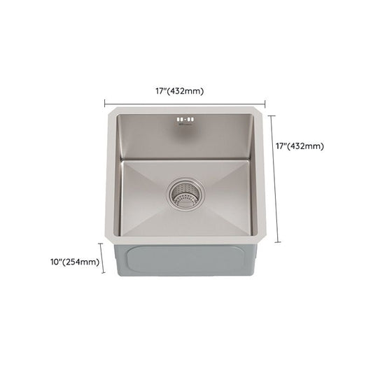 Square Stainless Steel Kitchen Sink Single Bowl Sink with Drain Assembly Clearhalo 'Home Improvement' 'home_improvement' 'home_improvement_kitchen_sinks' 'Kitchen Remodel & Kitchen Fixtures' 'Kitchen Sinks & Faucet Components' 'Kitchen Sinks' 'kitchen_sinks' 1200x1200_3fcf1c3a-5f81-4462-b216-48b35ce1a351