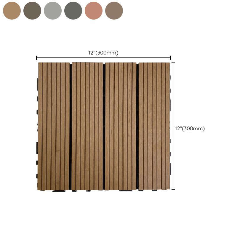 Outdoor Patio Decktile 11.8" x 11.8" Composite Decking Tiles Clearhalo 'Home Improvement' 'home_improvement' 'home_improvement_outdoor_deck_tiles_planks' 'Outdoor Deck Tiles & Planks' 'Outdoor Flooring & Tile' 'Outdoor Remodel' 'outdoor_deck_tiles_planks' 1200x1200_3fd1ecb0-e786-4d54-a289-221f7dc73b8c