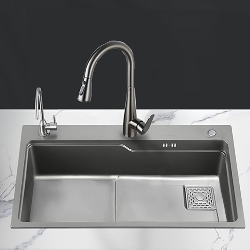 Modern Style Kitchen Sink Stainless Steel Noise-cancelling Drop-In Kitchen Sink Clearhalo 'Home Improvement' 'home_improvement' 'home_improvement_kitchen_sinks' 'Kitchen Remodel & Kitchen Fixtures' 'Kitchen Sinks & Faucet Components' 'Kitchen Sinks' 'kitchen_sinks' 1200x1200_3fe3da3c-a8a7-4651-a9b1-8f6bcb7818d6
