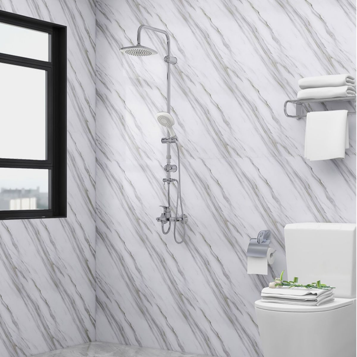 23" X 196" PVC Peel and Stick Wallpaper Kitchen and Bathroom Waterproof Wallpaper Clearhalo 'Flooring 'Home Improvement' 'home_improvement' 'home_improvement_peel_stick_blacksplash' 'Peel & Stick Backsplash Tile' 'peel_stick_blacksplash' 'Walls & Ceilings' Walls and Ceiling' 1200x1200_3fe950a8-e3fd-4b5f-a015-8723fadeeb54