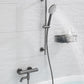 Handshower Tub Filler Black Brass Double Knob Handle Swivel Wall Mount Tub Filler Clearhalo 'Bathroom Remodel & Bathroom Fixtures' 'Bathtub Faucets' 'bathtub_faucets' 'Home Improvement' 'home_improvement' 'home_improvement_bathtub_faucets' 1200x1200_3fecc7f3-27a4-412c-91f4-9c0def89e4b8