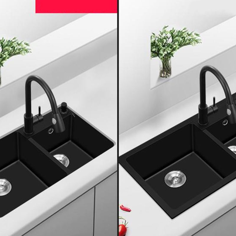 Modern Style Kitchen Sink Quartz Soundproof Kitchen Double Sink with Drain Assembly Clearhalo 'Home Improvement' 'home_improvement' 'home_improvement_kitchen_sinks' 'Kitchen Remodel & Kitchen Fixtures' 'Kitchen Sinks & Faucet Components' 'Kitchen Sinks' 'kitchen_sinks' 1200x1200_3fee2121-8202-473a-892e-0b5f0b06acf4