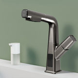 Washroom Sink Faucet Rotary Handle Pull-out Single Hole Sink Faucet Clearhalo 'Bathroom Remodel & Bathroom Fixtures' 'Bathroom Sink Faucets' 'Bathroom Sinks & Faucet Components' 'bathroom_sink_faucets' 'Home Improvement' 'home_improvement' 'home_improvement_bathroom_sink_faucets' 1200x1200_3ff2c707-77bc-47bb-b1b3-d8b5a7bbb62c
