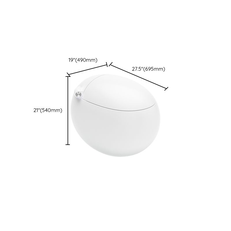 White Contemporary Floor Standing Bidet Round Ceramic Floor Mount Bidet Clearhalo 'Bathroom Remodel & Bathroom Fixtures' 'Bidets' 'Home Improvement' 'home_improvement' 'home_improvement_bidets' 'Toilets & Bidets' 1200x1200_400334e0-b969-401f-85cb-9ea28fa29b5d