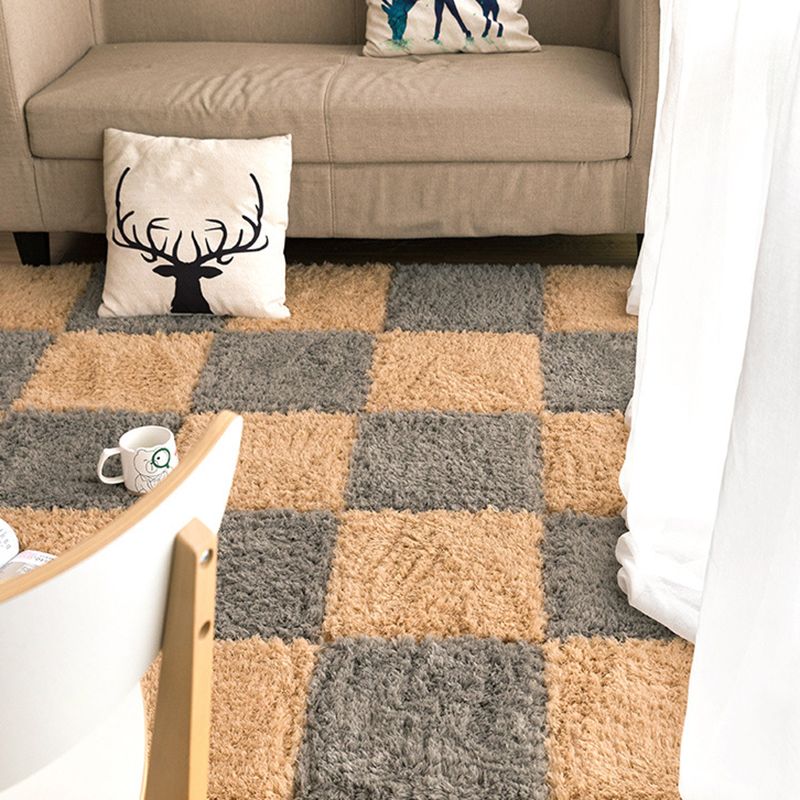 Modern Carpet Tiles Square Color Block Shag Interlocking Carpet Tiles Clearhalo 'Carpet Tiles & Carpet Squares' 'carpet_tiles_carpet_squares' 'Flooring 'Home Improvement' 'home_improvement' 'home_improvement_carpet_tiles_carpet_squares' Walls and Ceiling' 1200x1200_400c309a-c5df-4074-921b-98696e9aec69