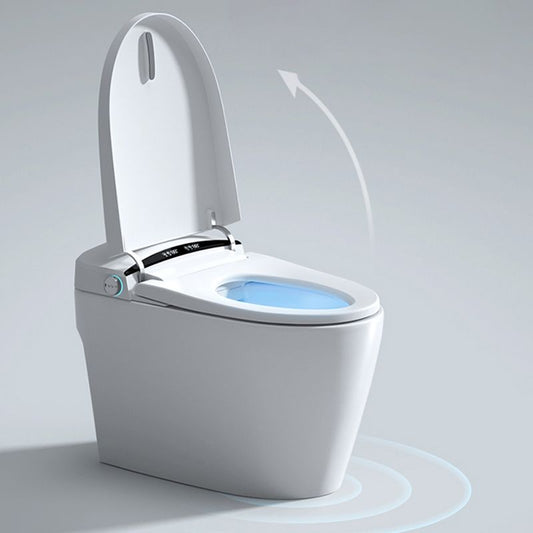 Elongated Toilet Seat Bidet White One-Piece Smart Toilet Bidet with Unlimited Warm Water Clearhalo 'Bathroom Remodel & Bathroom Fixtures' 'Bidets' 'Home Improvement' 'home_improvement' 'home_improvement_bidets' 'Toilets & Bidets' 1200x1200_4025e64a-3724-48b8-a3a7-69daca1876dc