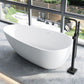 Soaking Stand Alone Tub with Drain Bathroom White Stone Bathtub Clearhalo 'Bathroom Remodel & Bathroom Fixtures' 'Bathtubs' 'Home Improvement' 'home_improvement' 'home_improvement_bathtubs' 'Showers & Bathtubs' 1200x1200_40276610-a0a1-4abe-88a1-a4546b749505