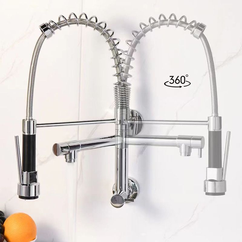 Modern 1-Handle Faucet Touchless Spring Spout Standard Kitchen Faucet Clearhalo 'Home Improvement' 'home_improvement' 'home_improvement_kitchen_faucets' 'Kitchen Faucets' 'Kitchen Remodel & Kitchen Fixtures' 'Kitchen Sinks & Faucet Components' 'kitchen_faucets' 1200x1200_4040c081-a371-4817-b012-63961d19dd14