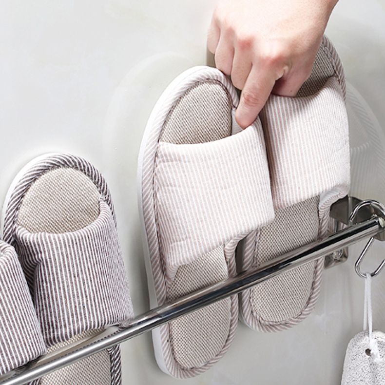 3-Piece Stainless Steel Bathroom Accessory Set Modern Chrome Slipper Stand Clearhalo 'Bathroom Hardware Sets' 'Bathroom Hardware' 'Bathroom Remodel & Bathroom Fixtures' 'bathroom_hardware_sets' 'Home Improvement' 'home_improvement' 'home_improvement_bathroom_hardware_sets' 1200x1200_40554db5-8573-4069-9d2e-7a9708a12264