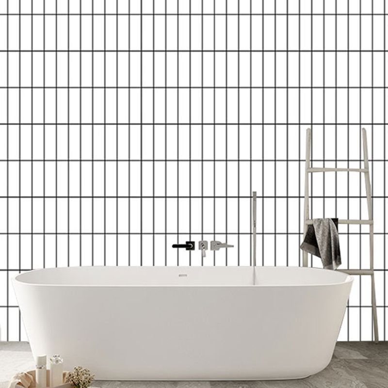 Tile-Peel & Stick Rectangle White Plastic Waterproof Tile-Peel & Stick for Shower 10 Pack Clearhalo 'Flooring 'Home Improvement' 'home_improvement' 'home_improvement_peel_stick_blacksplash' 'Peel & Stick Backsplash Tile' 'peel_stick_blacksplash' 'Walls & Ceilings' Walls and Ceiling' 1200x1200_406b1983-65a9-4f61-b9b1-69368432ec02