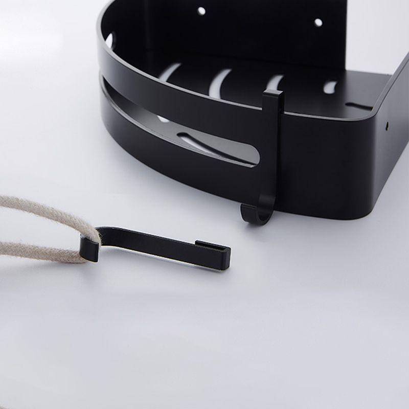 Black Bathroom Set Modern 1/2/3 - Piece Anti-rust Bath Shelf Clearhalo 'Bathroom Hardware Sets' 'Bathroom Hardware' 'Bathroom Remodel & Bathroom Fixtures' 'bathroom_hardware_sets' 'Home Improvement' 'home_improvement' 'home_improvement_bathroom_hardware_sets' 1200x1200_40802e23-ff5f-4334-8a00-cb559cbb6dfa