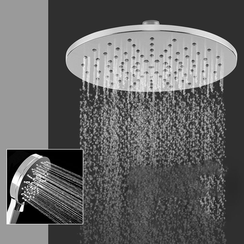 Ceiling and Wall Mounted Shower Head Combo Round Chrome Spray Head Clearhalo 'Bathroom Remodel & Bathroom Fixtures' 'Home Improvement' 'home_improvement' 'home_improvement_shower_heads' 'Shower Heads' 'shower_heads' 'Showers & Bathtubs Plumbing' 'Showers & Bathtubs' 1200x1200_408c5798-fae0-46d0-a5df-df7c779203b7
