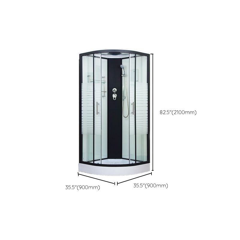 Clear Glass Double Sliding Shower Enclosure One Piece Framed Shower Enclosure Clearhalo 'Bathroom Remodel & Bathroom Fixtures' 'Home Improvement' 'home_improvement' 'home_improvement_shower_stalls_enclosures' 'Shower Stalls & Enclosures' 'shower_stalls_enclosures' 'Showers & Bathtubs' 1200x1200_40b27b3c-9d2c-454d-af73-2430a538b9a6