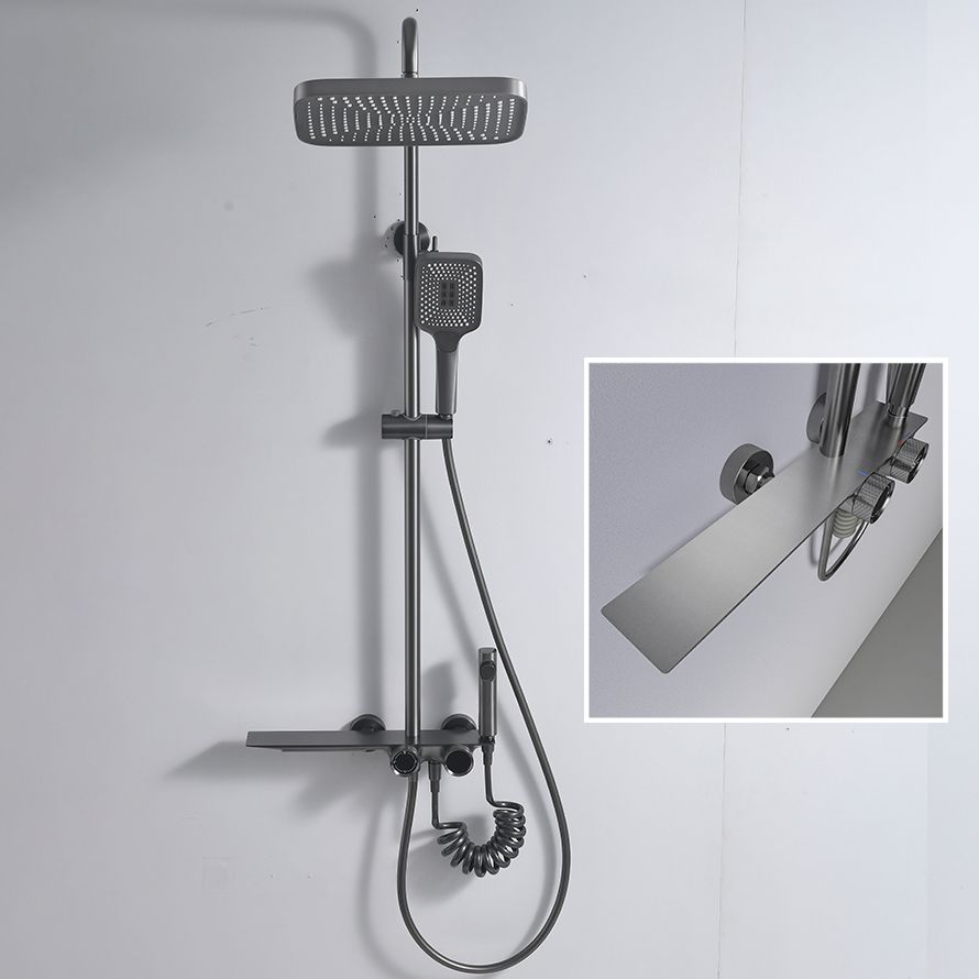 Modern Shower Faucet Brass Slide Bar Included Adjustable Shower Head Shower System Clearhalo 'Bathroom Remodel & Bathroom Fixtures' 'Home Improvement' 'home_improvement' 'home_improvement_shower_faucets' 'Shower Faucets & Systems' 'shower_faucets' 'Showers & Bathtubs Plumbing' 'Showers & Bathtubs' 1200x1200_40b403b9-00ce-4463-a780-243df1d0fe7f