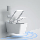Contemporary Smart Bidet Dryer Elongated Ceramic Wall Mounted Bidet Clearhalo 'Bathroom Remodel & Bathroom Fixtures' 'Bidets' 'Home Improvement' 'home_improvement' 'home_improvement_bidets' 'Toilets & Bidets' 1200x1200_40bba2e6-8632-4ebd-a757-6f73a68f357c