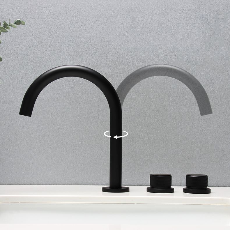 Widespread Bathroom Faucet Knob Handle Swivel Spout High-Arc Faucet Clearhalo 'Bathroom Remodel & Bathroom Fixtures' 'Bathroom Sink Faucets' 'Bathroom Sinks & Faucet Components' 'bathroom_sink_faucets' 'Home Improvement' 'home_improvement' 'home_improvement_bathroom_sink_faucets' 1200x1200_40bc9d27-0df7-455e-82ad-2bc70439cda1