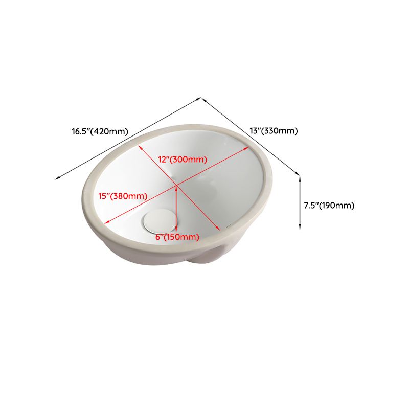 Modern White Undermount Bathroom Sink Porcelain Undermount Bathroom Sink Clearhalo 'Bathroom Remodel & Bathroom Fixtures' 'Bathroom Sinks & Faucet Components' 'Bathroom Sinks' 'bathroom_sink' 'Home Improvement' 'home_improvement' 'home_improvement_bathroom_sink' 1200x1200_40ca9e38-e8b9-4c49-982c-559fb9a267f5