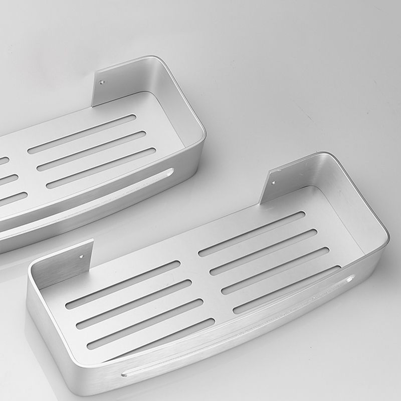 Black/Silver Bathroom Set Modern 1/2/3 - Piece Anti-rust Bath Shelf Clearhalo 'Bathroom Hardware Sets' 'Bathroom Hardware' 'Bathroom Remodel & Bathroom Fixtures' 'bathroom_hardware_sets' 'Home Improvement' 'home_improvement' 'home_improvement_bathroom_hardware_sets' 1200x1200_40caf8fb-13d7-4cfa-8a37-57160b466f71