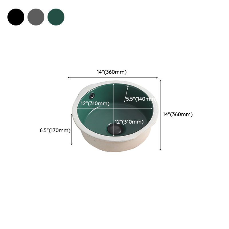 Porcelain Bathroom Sink Round Vessel Lavatory Sink with Pop-Up Drain Clearhalo 'Bathroom Remodel & Bathroom Fixtures' 'Bathroom Sinks & Faucet Components' 'Bathroom Sinks' 'bathroom_sink' 'Home Improvement' 'home_improvement' 'home_improvement_bathroom_sink' 1200x1200_40d3ae5e-cd55-40ca-bed5-173a1c8b7518